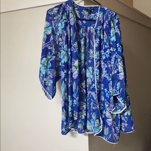 Floral beach coverup